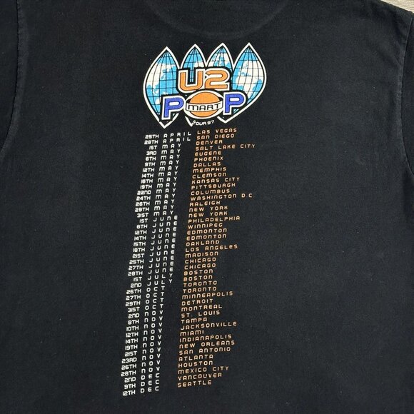 Vintage 90’s U2 Pop Mart Tour Band T Shirt - Picture 4 of 6